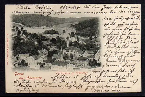 100910 AK Chemnitz Talsperre zu Einsiedel 1900