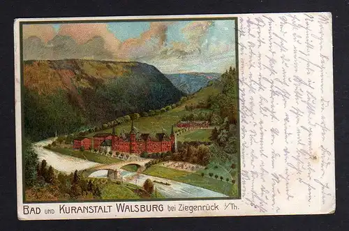 105675 AK Walsburg bei Ziegenrück Thür. Bad und Kuranstalt 1918