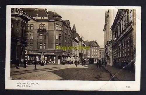 120002 AK Mährisch Ostrau Moravska Ostrava Fotokarte 1939 Bank Banka Länderbanka