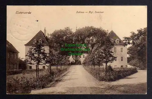 128035 AK Elsterwerda 1915 Schloss Kgl. Seminar