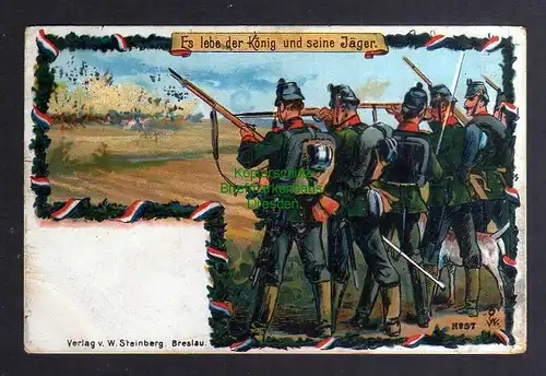 130954 AK Militär Soldaten Verlag v. W. Steinberg Breslau Es lebe der König und