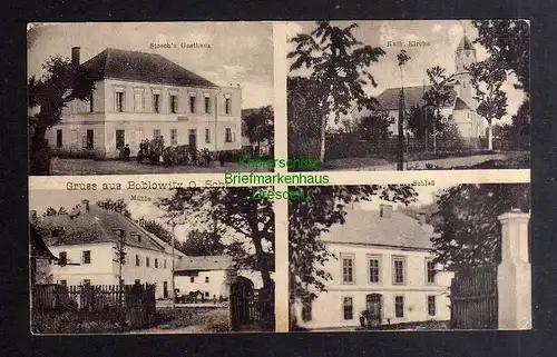 135665 AK Boblowitz Boboluszki O.-S. Gasthaus Stosch Mühle Schloß 1921