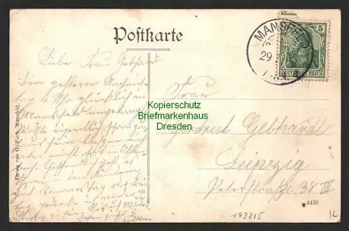 143815 AK Schloß Mansfeld Im inneren Hof 1908