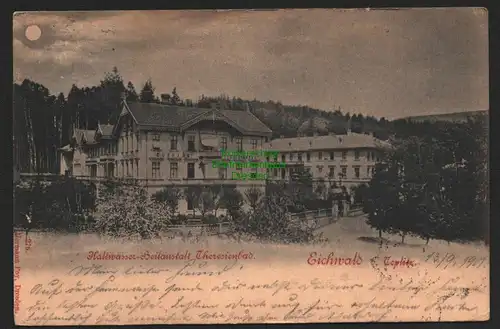 144141 AK Eichwald bei Teplitz 1901 Kaltwasser Heilanstalt