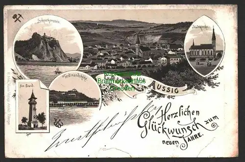 143864 AK Usti nad Labem Aussig Litho 1907 Stempel F.P.A. Prag Bodenbach No. 32