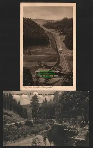 143765 2 AK Schwarzatal Thür. Bergbahn um 1925