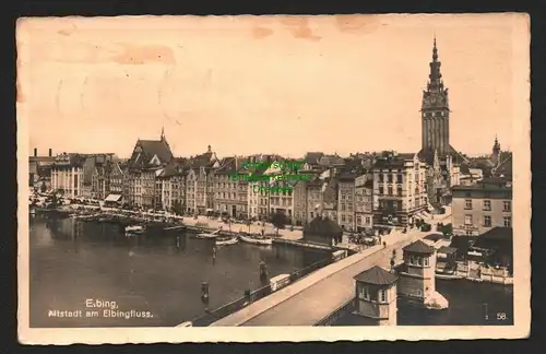 144119 AK Elblag Elbing Altstadt Brücke 1936 Fotokarte