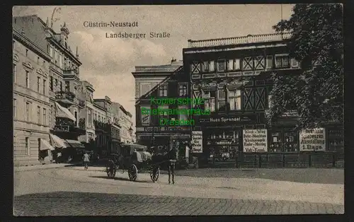 145118 AK Cüstrin Neustadt Kostrzyn nad Odra Küstrin 1922 Landsberger Straße