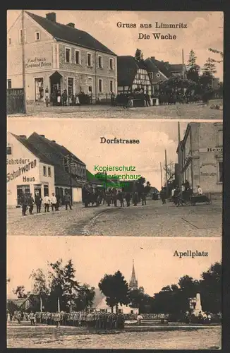 147099 AK  Limmritz Döbeln 1919 Wache Kaufhaus Briese Apellplatz Schuhwarenhaus