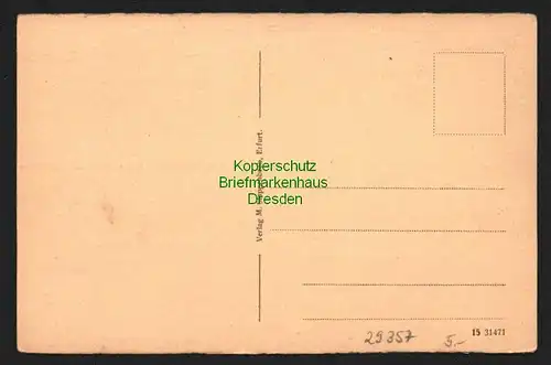 29357 AK Erfurt Post Hauptpostamt 1915