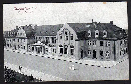 35391 AK Falkenstein i. V. Neuer Bahnhof 1912