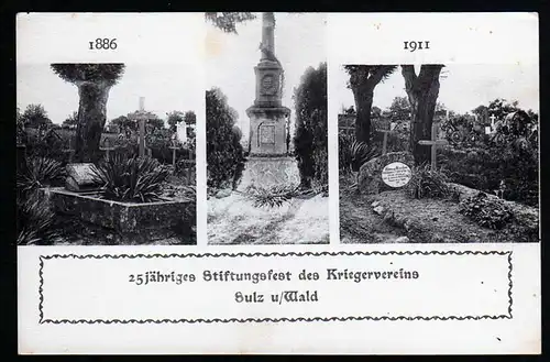 38275 AK Sulz u/ Wald 25jähriges Stiftungsfest des Kriegervereins 1886 - 1911