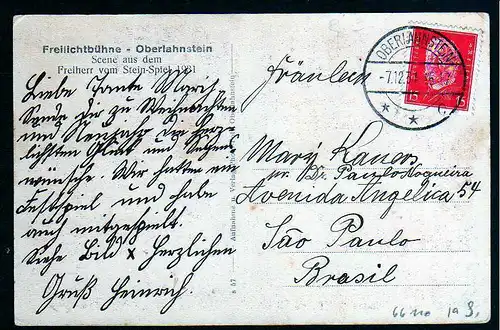 66110 AK Oberlahnstein 1931 Freilichtbühne Freiherr vom