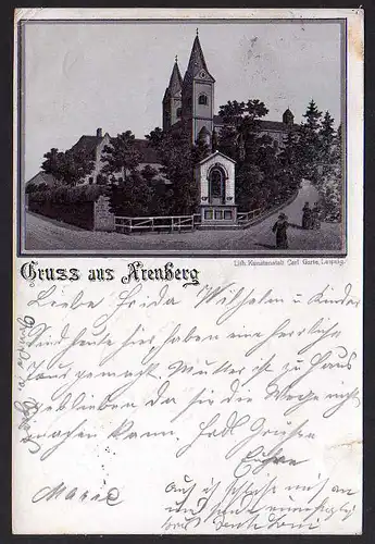 66344 AK Arenberg Koblenz Wallfahrtskirche St. Nikolaus Litho 1901