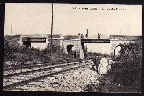 68747 AK Vaux-Sous-Laon Bahn Brücke Le Pont des Moutons
