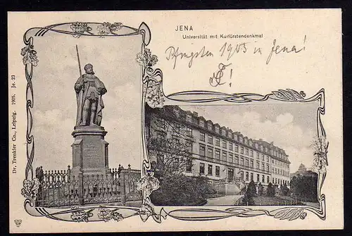 70541 AK Jena Uni Kurfürstendenkmal 1905