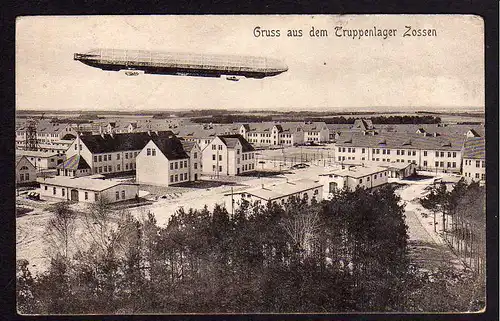74508 AK Truppenlager Zossen Zeppelin 1918 Feldpost