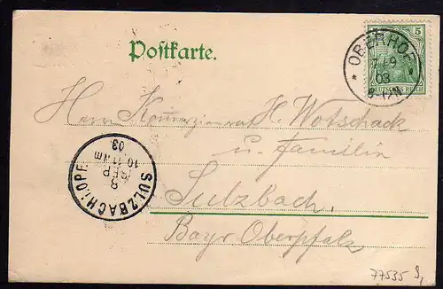 77535 AK Oberhof Thür. Wald 1903 Verlag Simon Schmalkalden