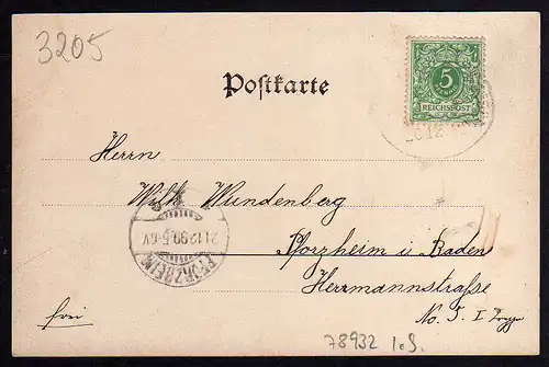 78932 AK Bockenem 1899 Hotel zum goldenen Engel Page Christian Kriegerdenkmal