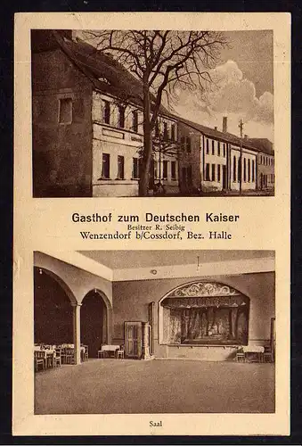 81954 AK Wenzendorf Koßdorf Cossdorf Gasthof zum Deutschen Kaiser 1912
