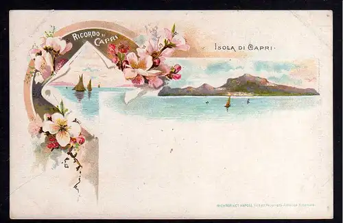 82700 AK Litho Isola di Capri Jugendstil Litho um 1900