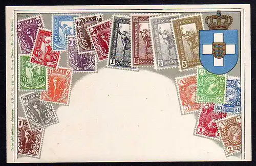 83397 AK Ottmar Zieher München Briefmarken AK     Griechenland Ellás Ελλάς  Hell