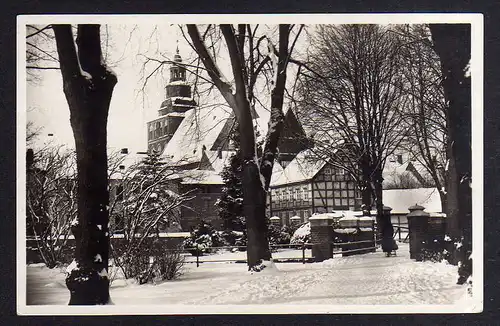 93145 AK Greifenberg Pom. 1931 Marienkirche Winter Schnee