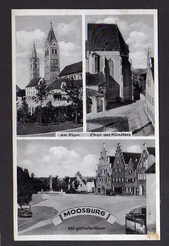 94360 AK Moosburg an der Isar 1941 Am Plan Chor des Münster Alte gotische Häuser