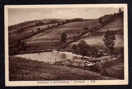 93421 AK Dönschten b. Schmiedeberg Bad Freibad 1943