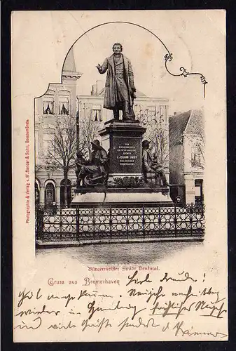 94176 AK Bremerhaven Bürgermeister Schmidt Denkmal 1899