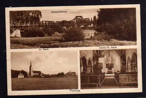 94339 AK Plattling 1928 Albrechtsbrücke Inneres St. Jakob