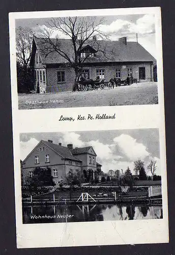 95963 AK Lomp Kr. Preußisch Holland Gasthaus Nehm Wohnhaus Neuber 1943 Landpost