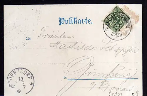 98943 AK Kempten zur Zeit des 30 jährigen Krieges und heute 1899