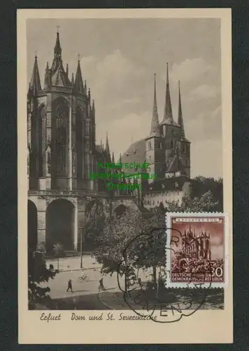 B6841 DDR Maximumkarte 1955 495 Erfurter Dom