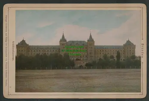 B6854 Foto auf Hartpappe Dresden Schützenkaserne Alaunplatz um 1890