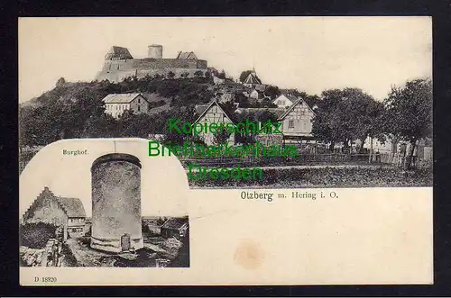 120825 AK Otzberg m. Hering i. O. Burghof um 1900 Kr. Darmstadt-Dieburg Odenwald