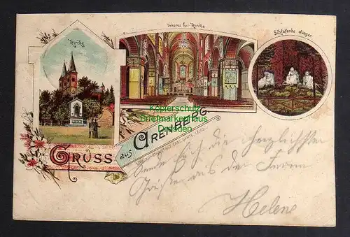 123985 AK Arenberg Litho 1895 Kirche Inneres Schlafende Jünger