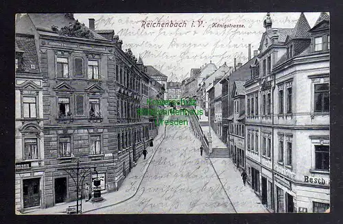 126563 AK Reichenbach Vogtl. Königstrasse 1919 Lederhandlung