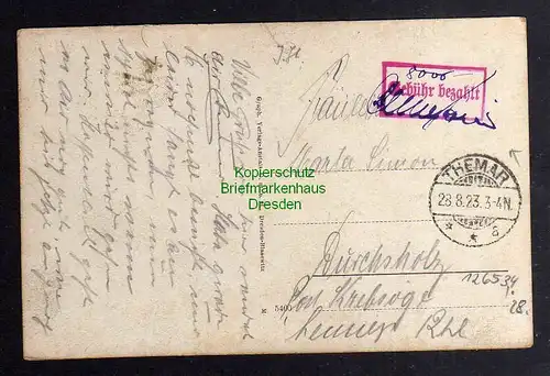 126534 AK Hildburghausen Seufzer Allee 1923 Infla Gebühr Bezahlt Themar 8000 M