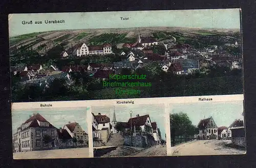 126607 AK Versbach Würzburg um 1920 Schule Kirchsteig Rathaus