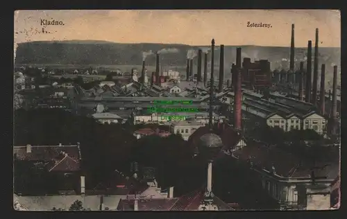 134952 AK Kladno Panorama Fabriken 1916