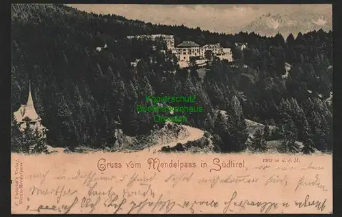 140159 AK Passo della Mendola Mendelpass mit Hotel 1898