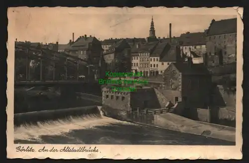 139883 AK Görlitz An der Altstadtbrücke Fotokarte um 1940