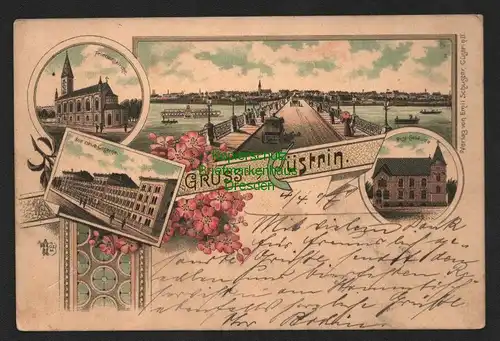 140015 AK Cüstrin Kostrzyn nad Odra Küstrin Litho 1897 Friedenskirche Kaserne