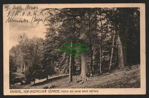 140210 AK Kaiserl. Hofjagdrevier Göhrde 1916 Münden Kr. Celle Feldpost