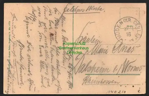140210 AK Kaiserl. Hofjagdrevier Göhrde 1916 Münden Kr. Celle Feldpost