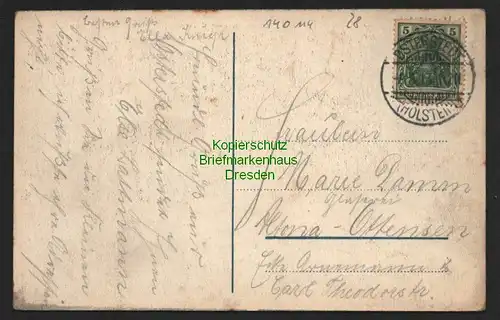 140114 AK Osterstedt Holstein 1913 Gastwirtschaft Sievers Straße Gesamtansicht