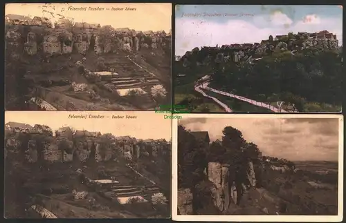 143886 4 AK Felsendorf Draschen Daubaer Schweiz 1915 1913