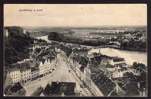 39093 AK Landsberg am Lech 1914 Panorama großer Platz