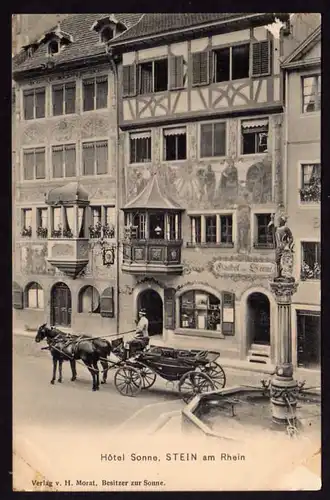 39132 AK Stein am Rhein Schweiz Kanton Schaffhausen Hotel Sonne um 1910